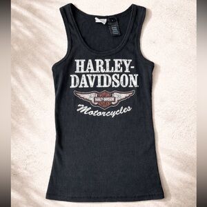 Harley-Davidson Women’s Black Tank Top with Logo. Size Large